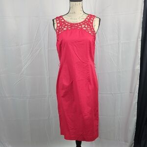 Danny & Nicole Vibrant Pink Midi Dress No Belt Included It, A Ribbon Would Work